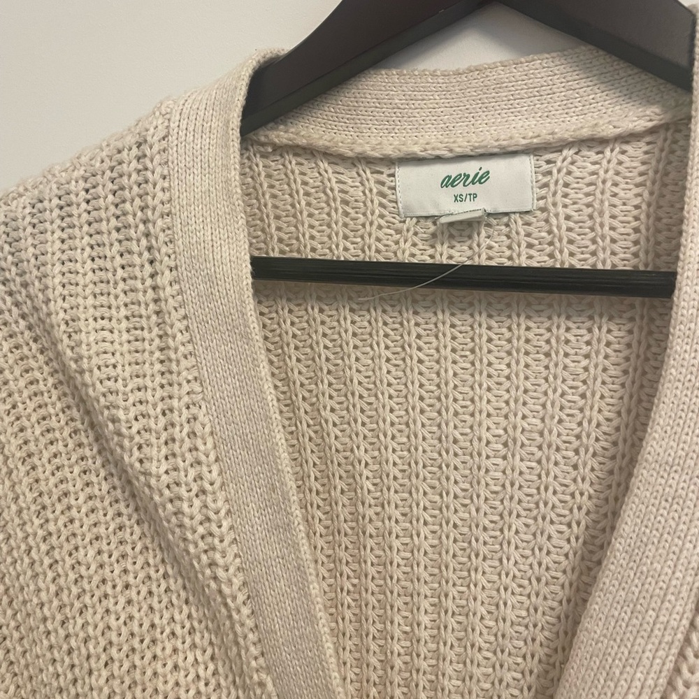 Aerie Cream Button-Up Cardigan - Picture 2 of 5